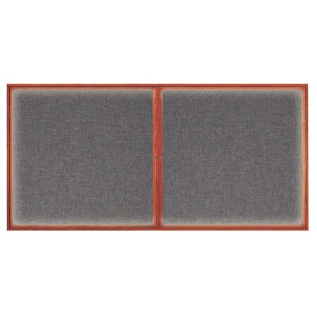 United Visual Products Open Faced Traditional Corkboard, 12x36" UV639A-BLACK-BLACK
